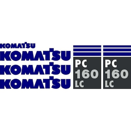 Aftermarket Decal Set for Komatsu PC 160LC Excavator KMPC160LC-7DECALSET